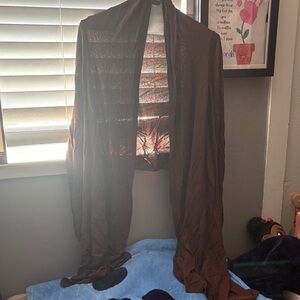 Cyrus Chocolate Brown Open Front Cardigan